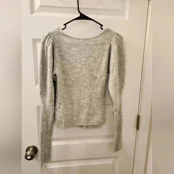 Cato NWT Size XS Grey Long Sleeve T Shirt Buttons Slim Fit Sweater #Q369 - Picture 4 of 6